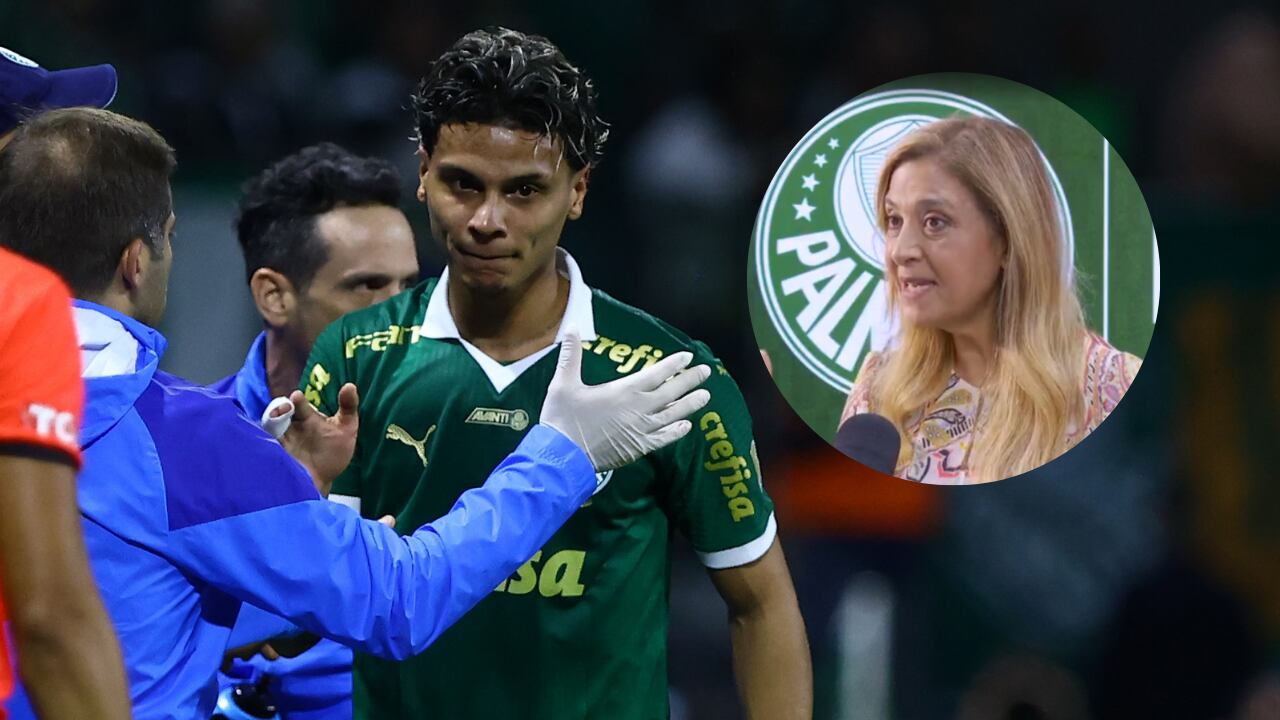 Richard Ríos y la presidenta de Palmeiras, Leila Pereira