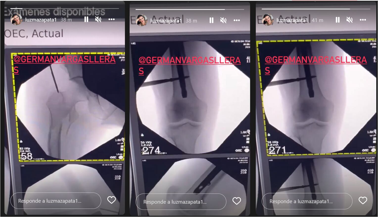 Las imágenes fueron compartidas en las historias de Instagram de Luz María Zapata, esposa de Germán Vargas Lleras. Cuenta oficial @luzmazapata1