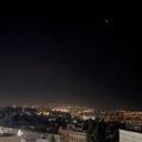 Se lanzan misiles interceptores al cielo la madrugada del domingo 14 de abril de 2024 en Jerusalén.