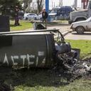 El mensaje fue escrito con pintura blanca en el cohete que mató a más de 30 civiles ucranianos