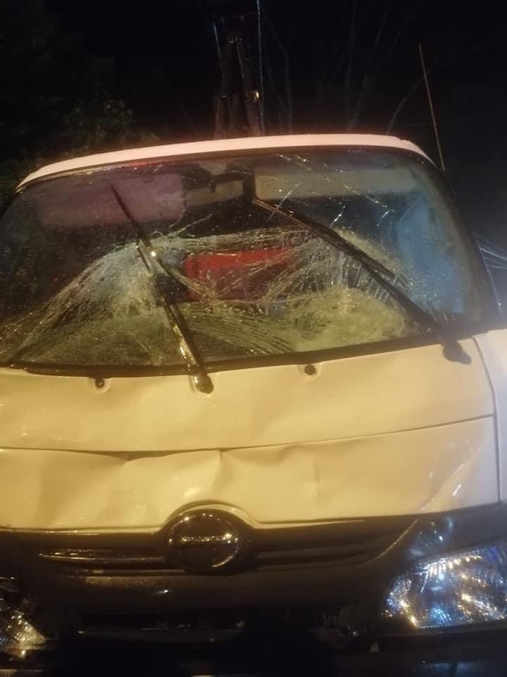 Camión implicado en accidente