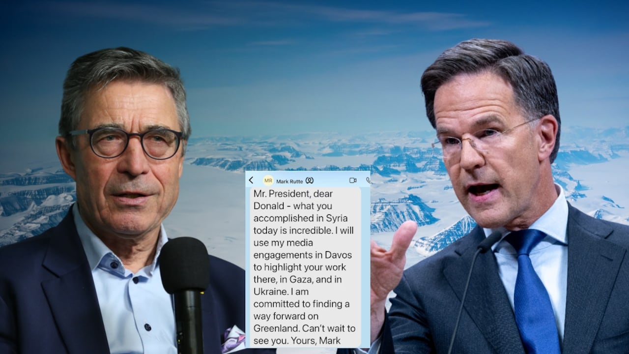 Anders Rasmussen atacó a Mark Rutte por los mensajes con Donald Trump.