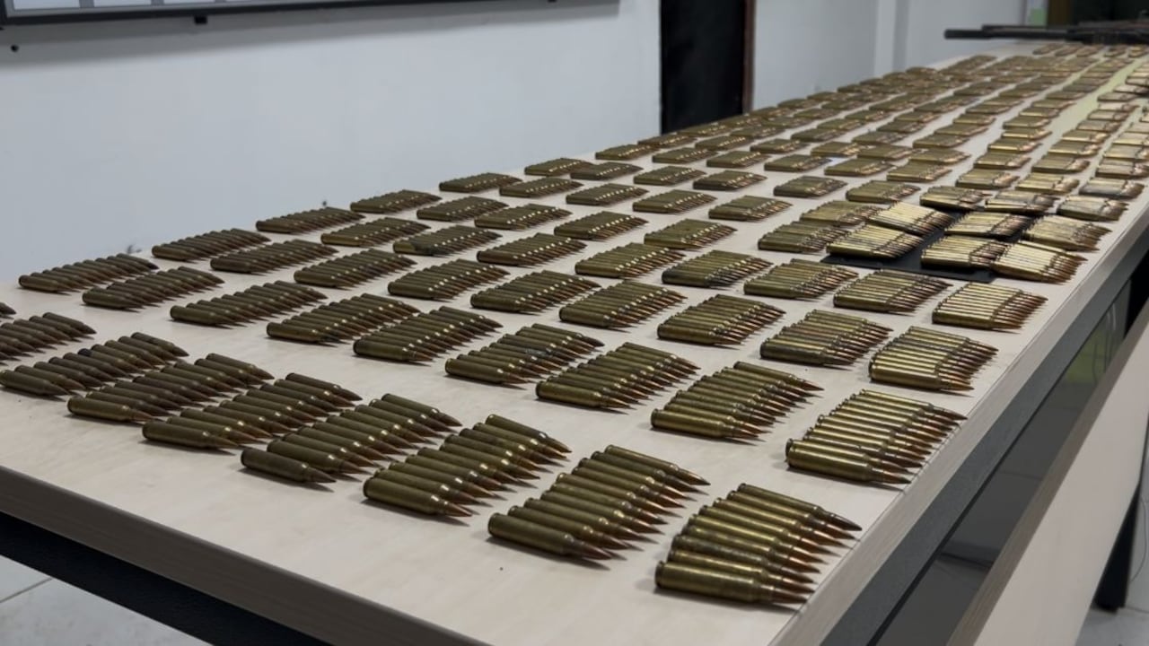 Munición de comisada por el Ejército Nacional.