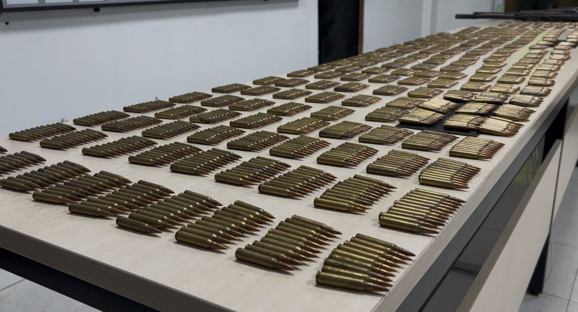 Munición de comisada por el Ejército Nacional.