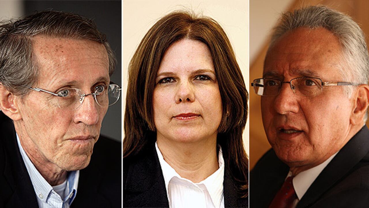 Antonio Navarro, María Mercedes Maldonado y Guillermo Alfonso Jaramillo.