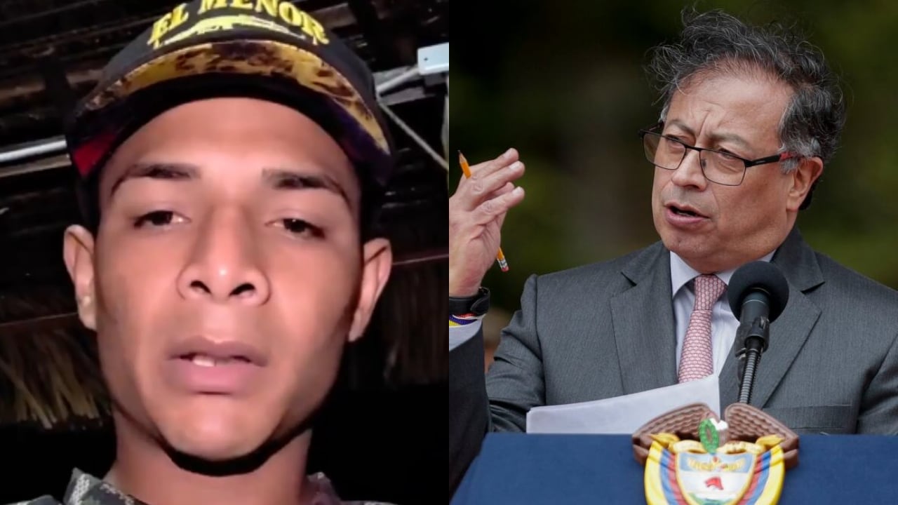 Alias Bendito Menor y el expresidente Gustavo Petro.