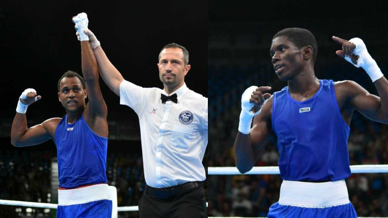 Juan Carlos Carrillo y Yuberjen Martínez, ganadores colombianos. Fotos de Yuri CORTEZ / AFP. Montaje: Semana.com
