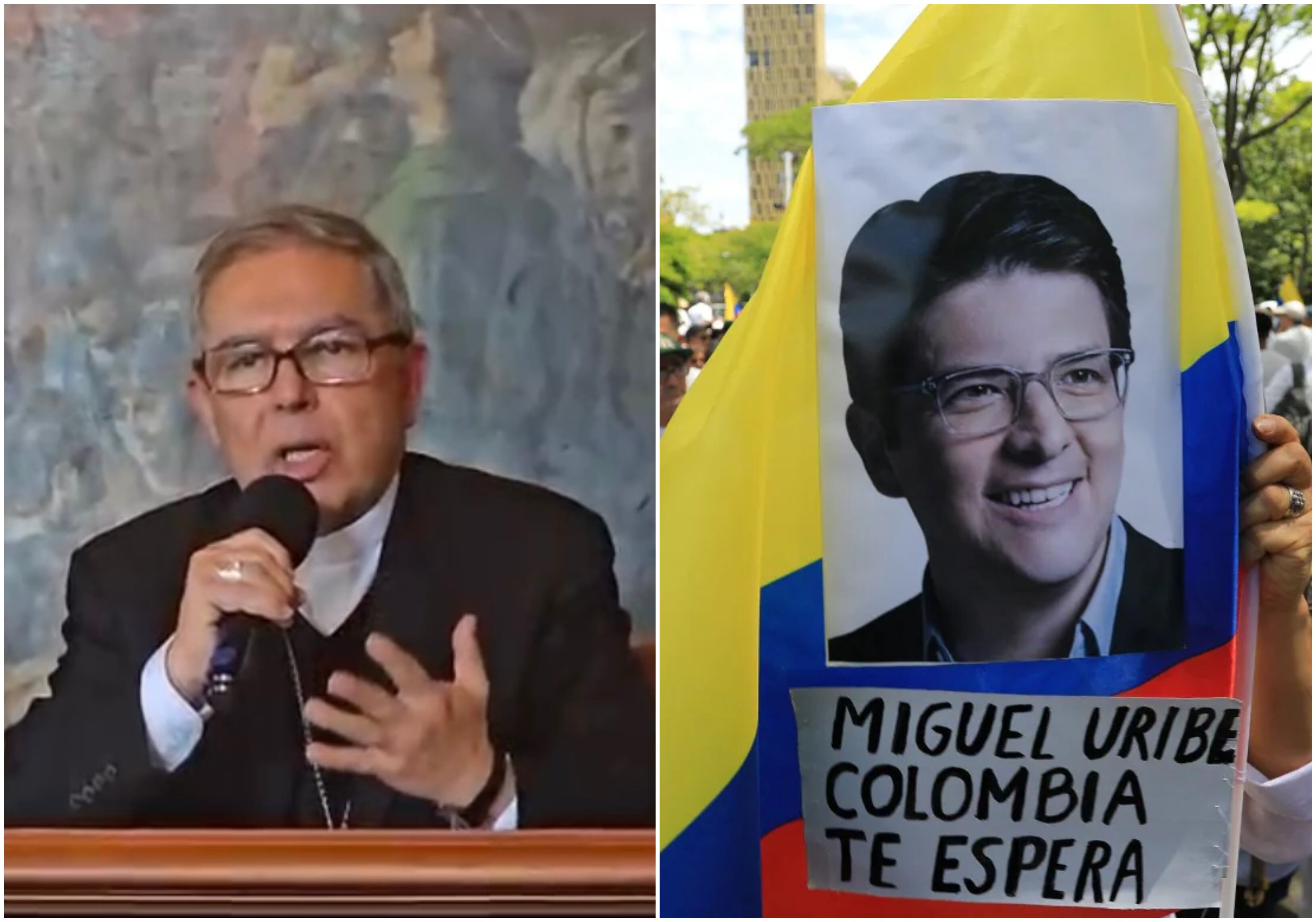 Cardenal Luis José Rueda y Miguel Uribe Turbay