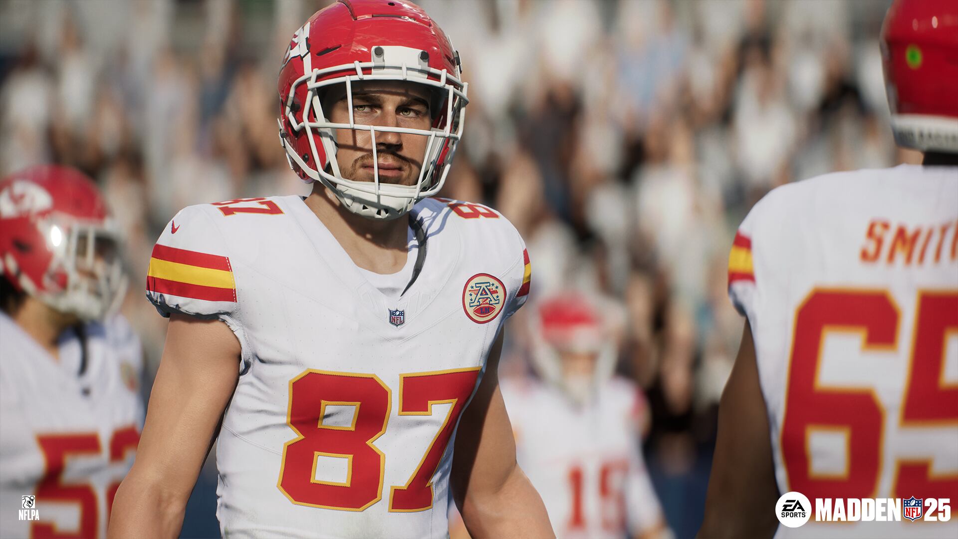 No está Taylor Swift, pero sí su novio, el campeón Travis Kelce.