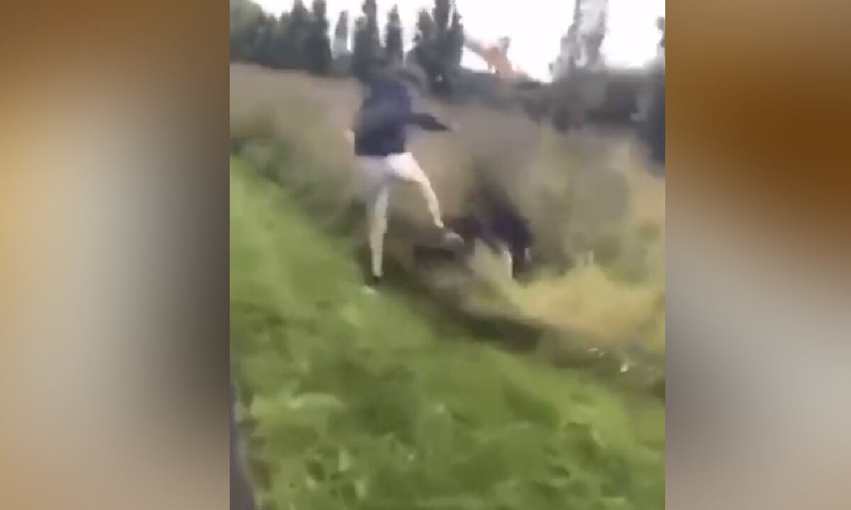 Comunidad agredió a supuesto abusador de menores.