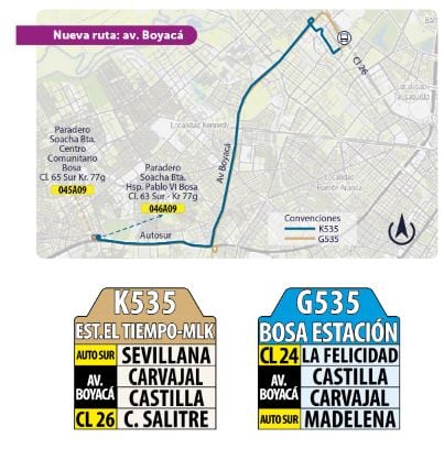 Nuevas rutas Avenida Boyacá