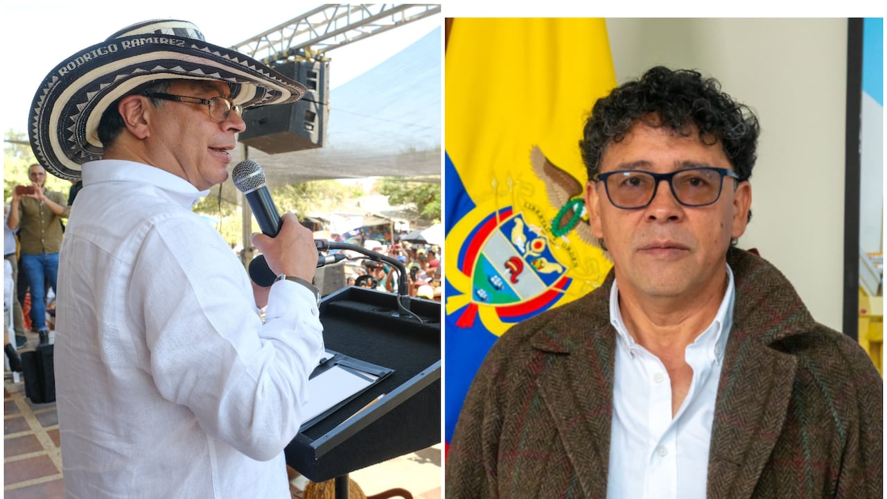 El presidente Gustavo Petro y Javier Pava, director de la UNGRD.