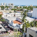 miami beach, florida, lincoln road, peatonal, alameda, vista de ángulo alta, de, city.