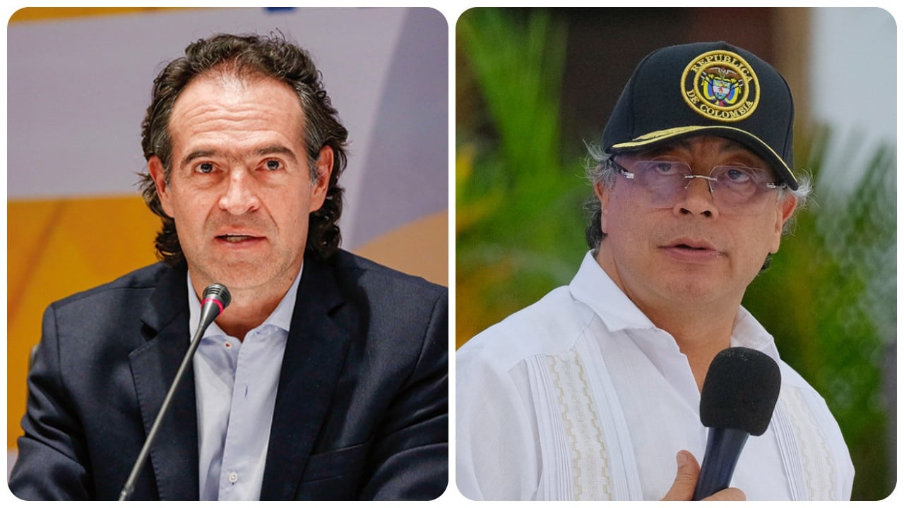 El alcalde de Medellín, Federico Gutiérrez, y el presidente de la República, Gustavo Petro.
