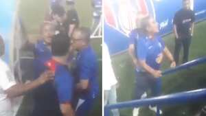 Jorge Luis Pinto se vio alterado tras los ataques de la hinchada del Unión