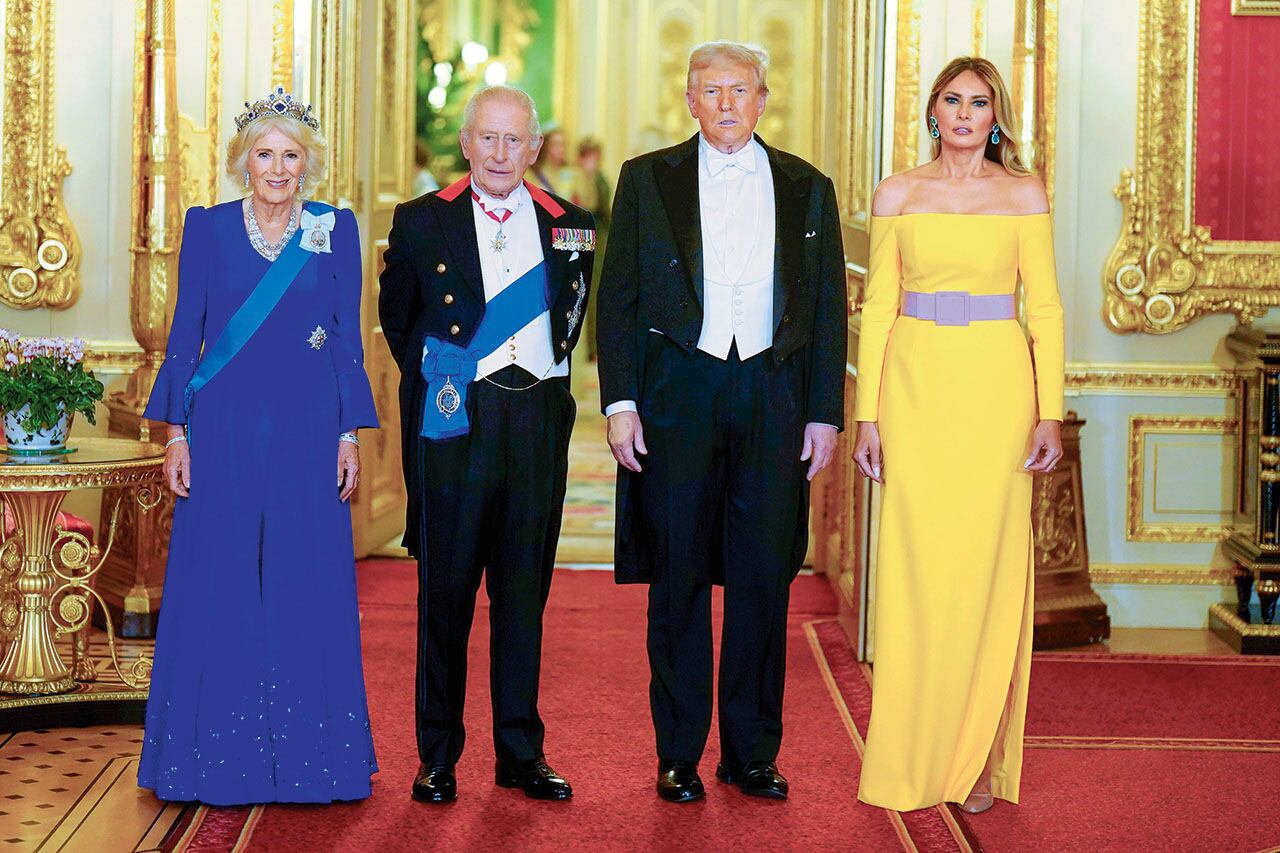 La familia real británica organizó una gran bienvenida para el presidente de Estados Unidos, Donald Trump
