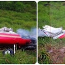 Así quedó la aeronave accidentada este miércoles.