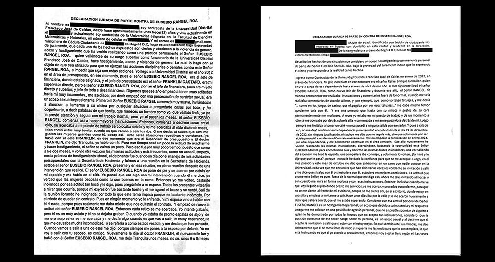  SEMANA conoció cuatro cartas de mujeres que detallan el presunto acoso.