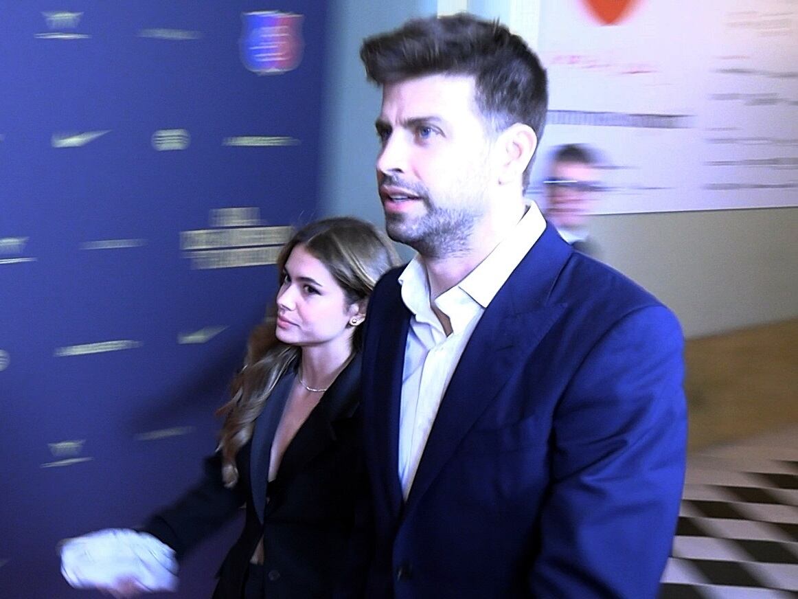 Gerard Piqué y Clara Chía en la fiesta del FC Barcelona