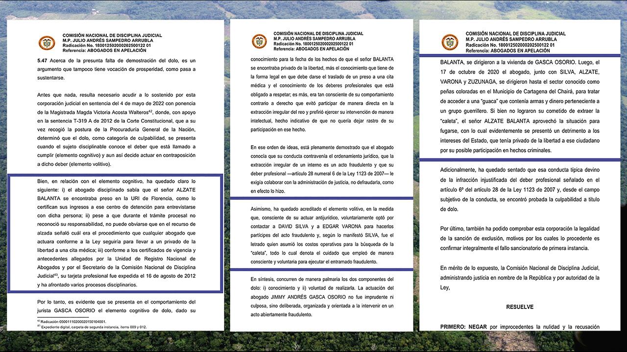 Esta es la decisión de la Comisión Nacional de Disciplina Judicial contra el abogado Jimmy Andrés Gasca.