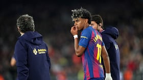 Lamine Yamal, lesionado en pleno partido de Barcelona contra Celta de Vigo.