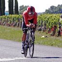 El colombiano Nairo Quintana del Arkea Samsic en la contrarreloj de Saint Emillion