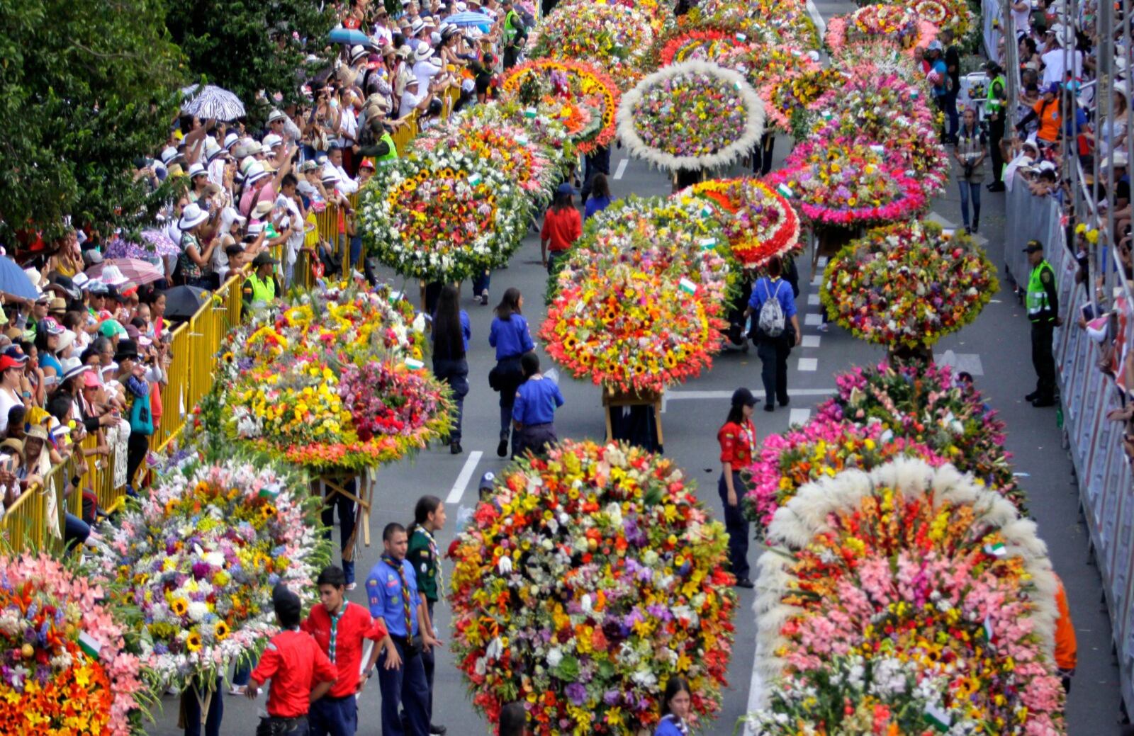 Desfile de silleteros en Medellín.
