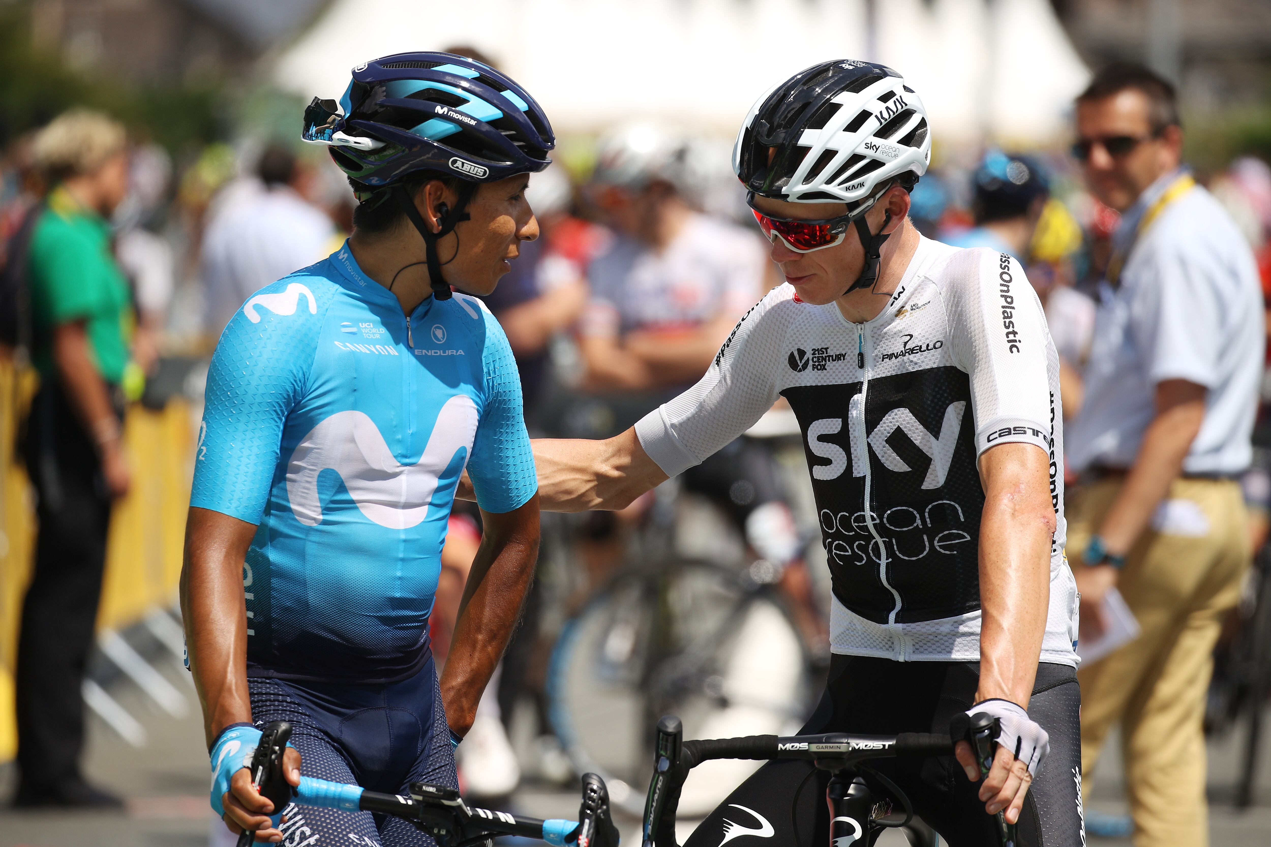 Nairo Quintana y Christopher Froome en el Tour de Francia 2018.