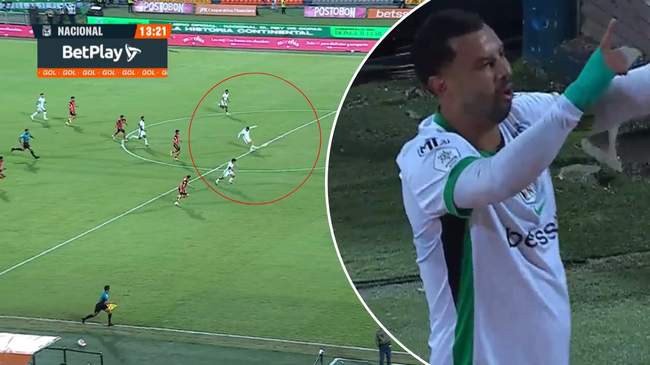 Edwin Cardona marcó joya de gol con Atlético Nacional desde la mitad del campo