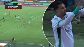 Edwin Cardona marcó joya de gol con Atlético Nacional desde la mitad del campo