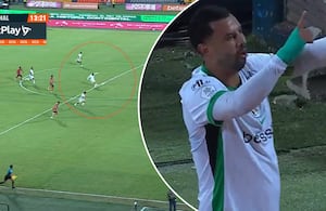 Edwin Cardona marcó joya de gol con Atlético Nacional desde la mitad del campo