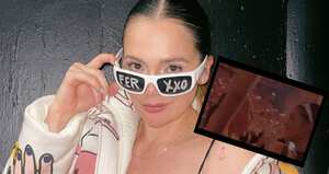 Lina Tejeiro y Greeicy en concierto de Feid - Foto tomada de Instagram @linatejeiro - montaje