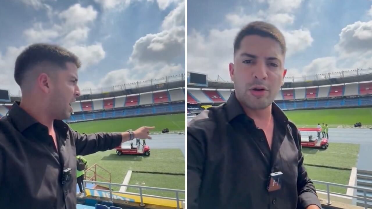 Gastón Edul, periodista argentino, presente en el estadio Metropolitano.