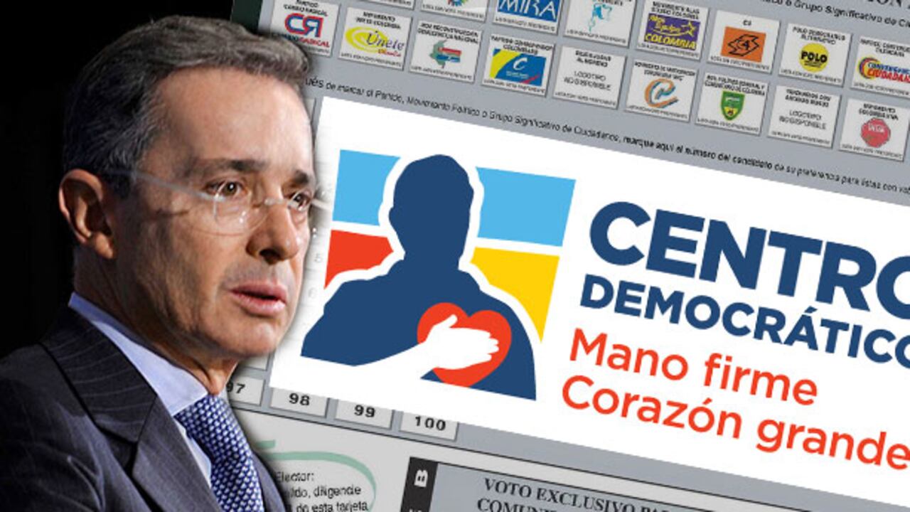 El expresidente Álvaro uribe tuvo que resignar su intención de aparecer con su foto y su nombre en el tarjetón. Manor firme, corazón grande, será el lema con el que busca identificarse en las elecciones