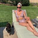 Lady Gaga está muy apegada a sus perros y a menudo publica fotos con ellos en Instagram. Aquí, con Miss Asia.