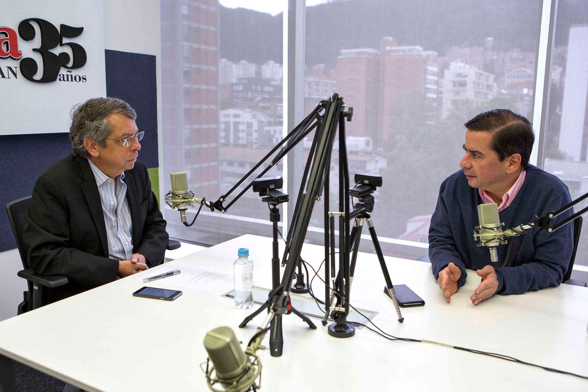 Rodrigo Pardo y Juan Fernando Cristo. Foto: Juan Carlos Sierra//SEMANA. 