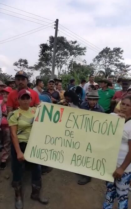 Campesino de Pauna, Boyacá piden al Gobierno que cumpla con el compromiso de no ejecutar extinción de dominio a sus tierras.