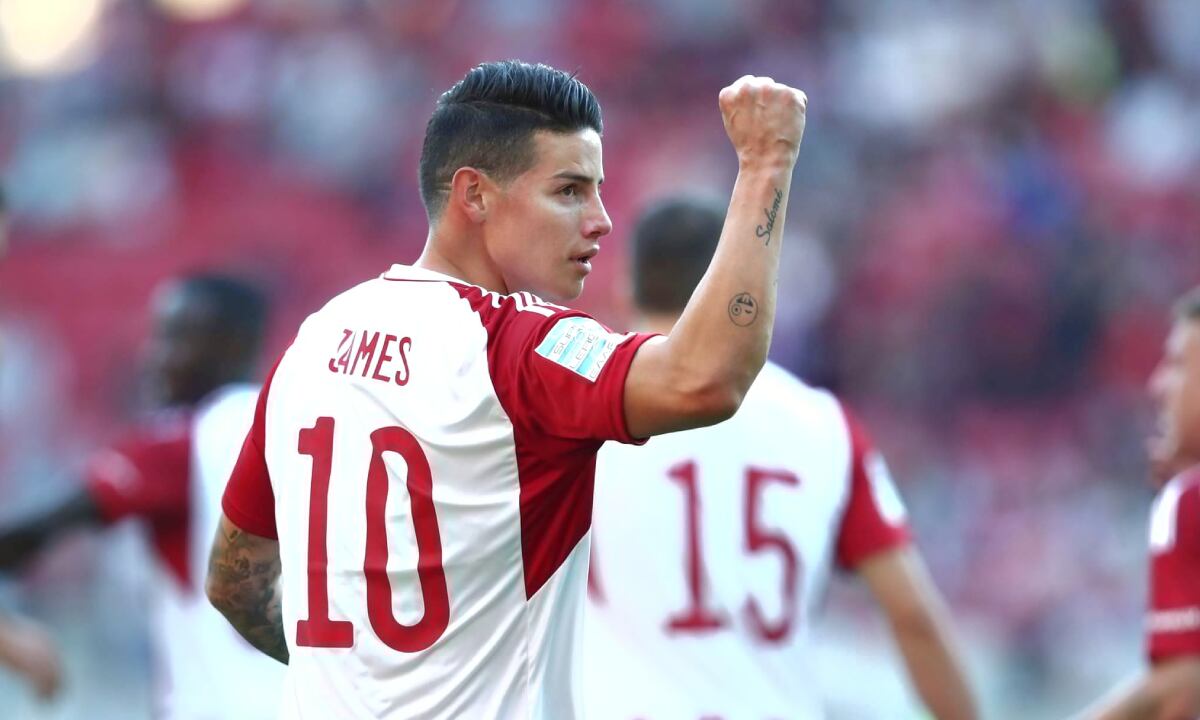 James Rodríguez, Olympiacos. Foto: Twitter Olympiacos FC (@olympiacosfc).