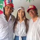 Day Vásquez junto a su expareja Nicolás Petro y a su exsuegro, el presidente Gustavo Petro.