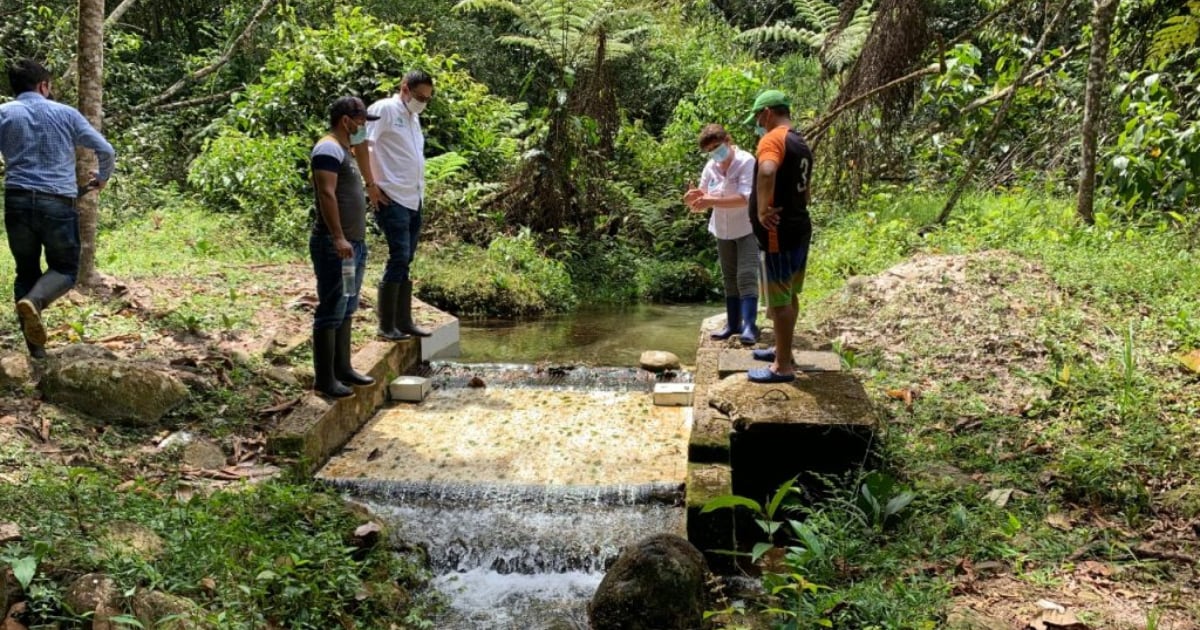 Quebrada ubicada en zona rural de Boyacá.