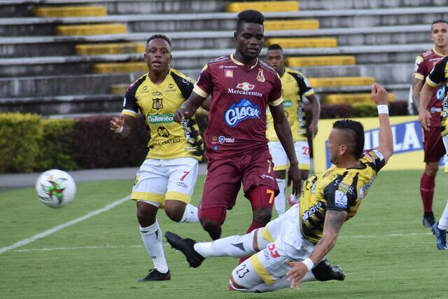 Andrey Estupiñán cuando jugaba con Deportes Tolima (2020).