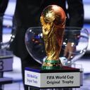 2018 FIFA World Cup winner's trophy seen during the Final Draw for the 2018 FIFA World Cup at the State Kremlin Palace on December 01, 2017 in Moscow, Russia. (Photo by Igor Russak/NurPhoto via Getty Images)