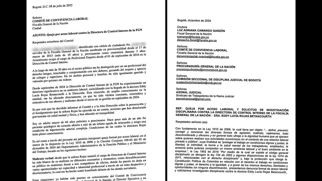 Quejas por acoso laboral dirigidas a la fiscal Luz Adriana Camargo.