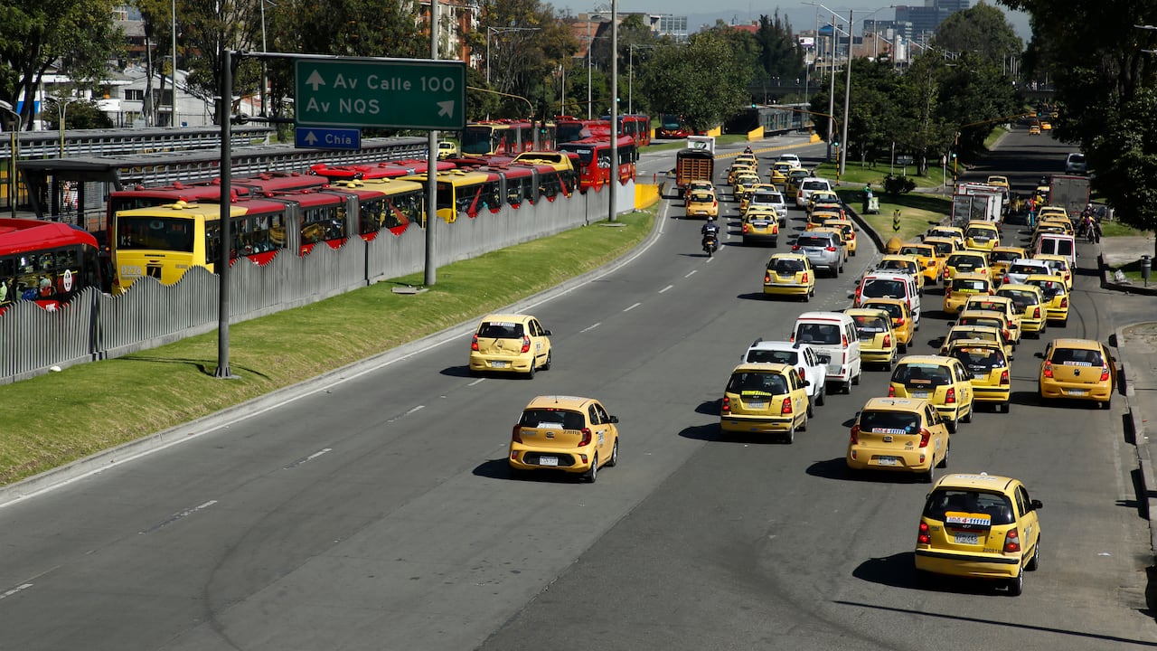 Taxistas en el norte de Bogotá