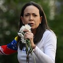 María Corina Machado en las manifestaciones en Caracas