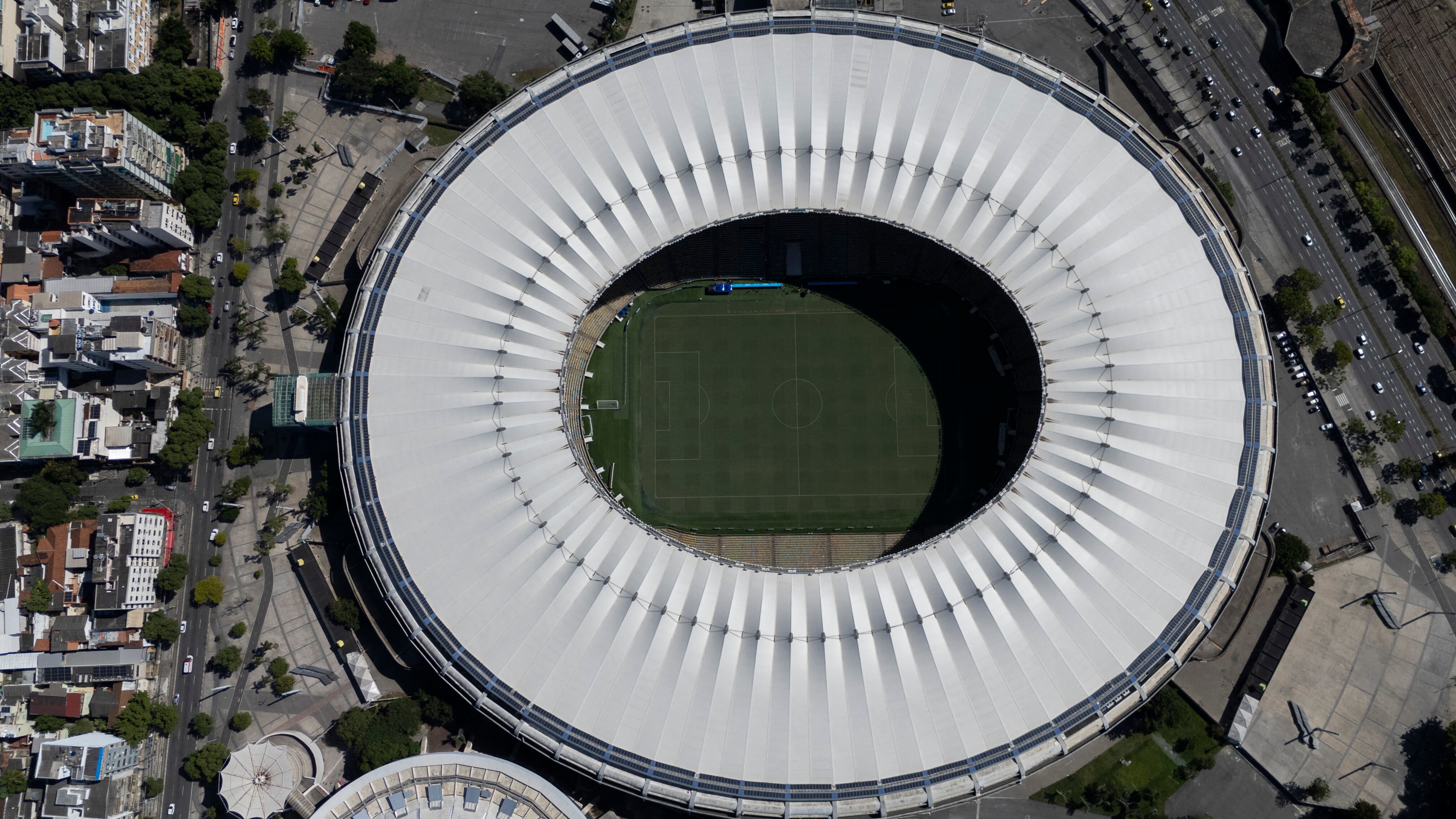 Vista aérea del estadio Maracaná en Río de Janeiro, Brasil.