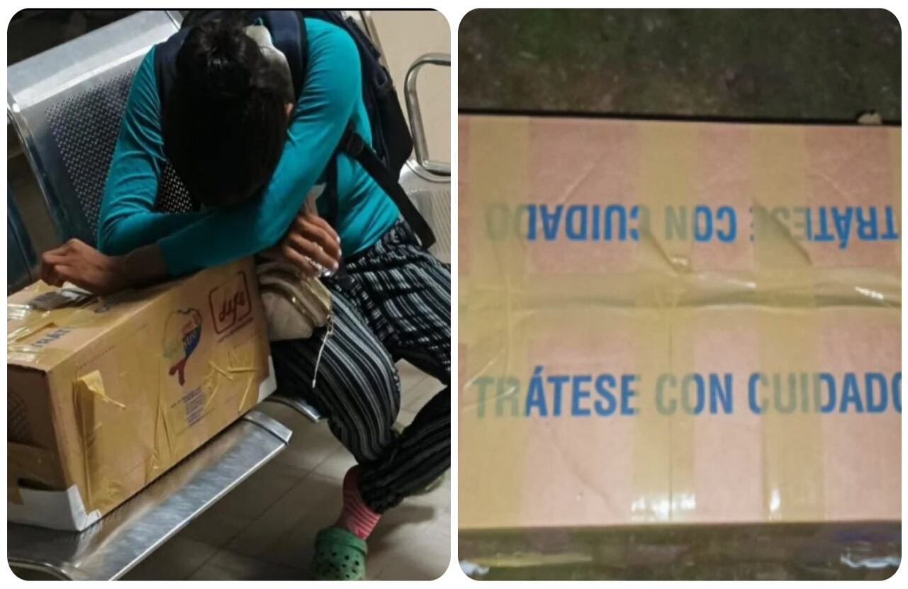 Precaria situación en Ecuador: A una madre le es entrado el cuerpo de su hija en una caja