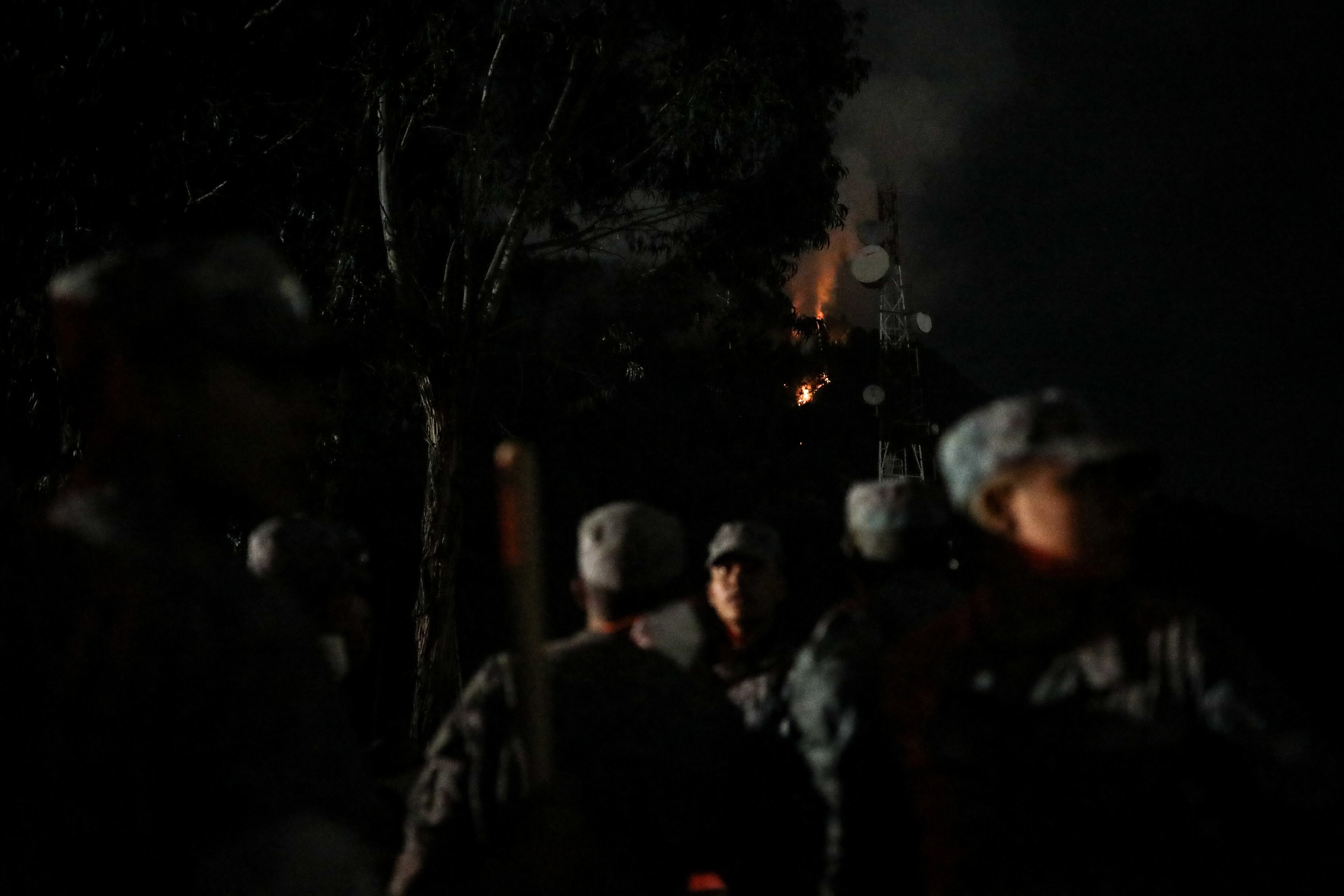Imágenes aéreas de los incendios en la ciudad de Bogotá