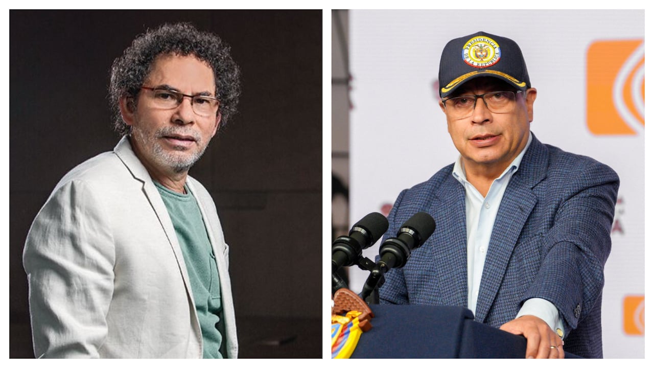 Pastor Alape y Gustavo Petro.