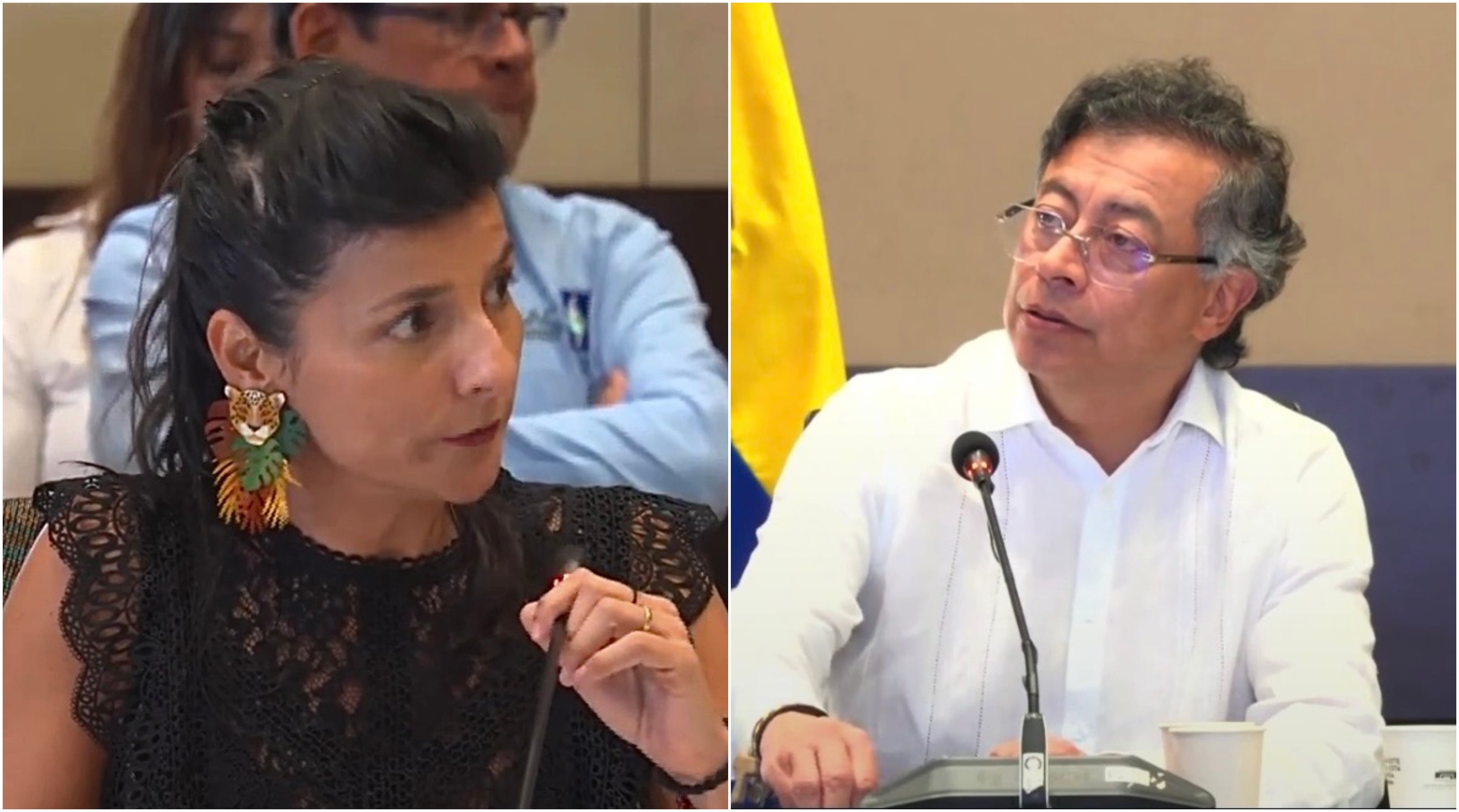 El presidente Gustavo Petro tuvo un cruce con la ministra de Ambiente encargada Irene Vélez.
